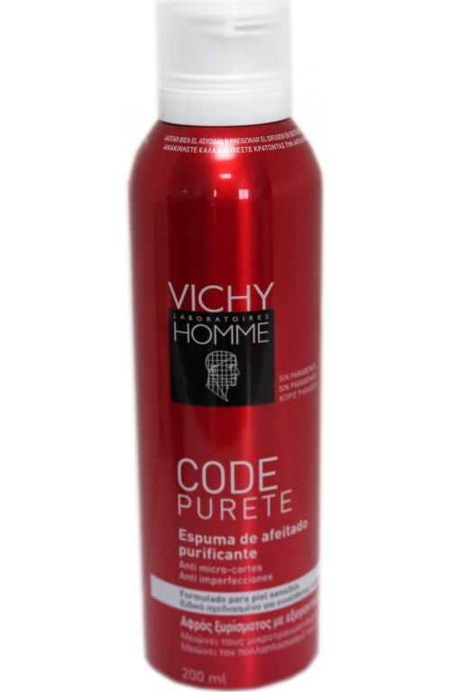 VICHY HOMME ESPUMA DE AFEITADO PURIFICANTE CODE PURE AEROSOL 150 ML