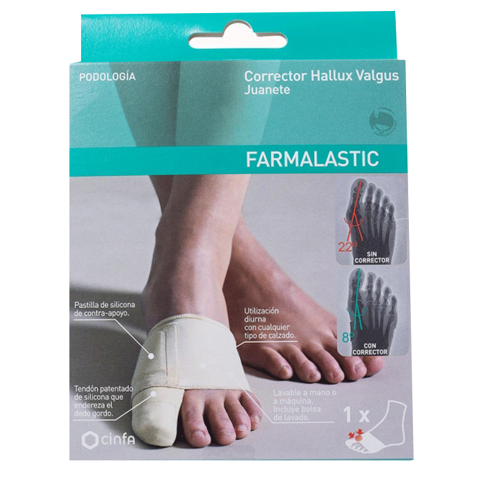 CORRECTOR JUANETES HALLUX VALGUS FARMALASTIC GEL DE SILICONA T- MED