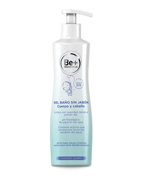 BE+ PEDIATRICS GEL DE BAÑO CUERPO/CABELLO SIN JA  500 ML