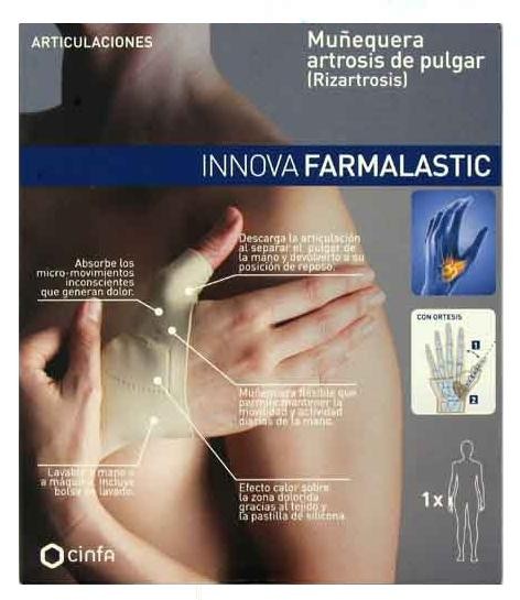 MUÑEQUERA RIZARTROSIS ARTROSIS DE PULGAR FARMALASTIC INNOVA DCHA T- MED