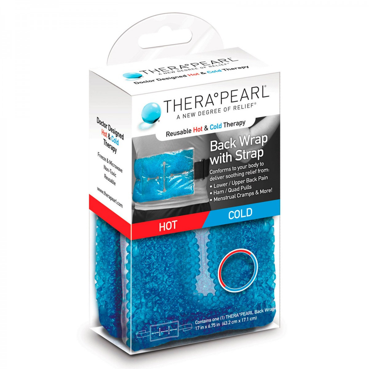 THERA PEARL SOPORTE LUMBAR FRIO/CALOR CON CINTA DE SUJECION