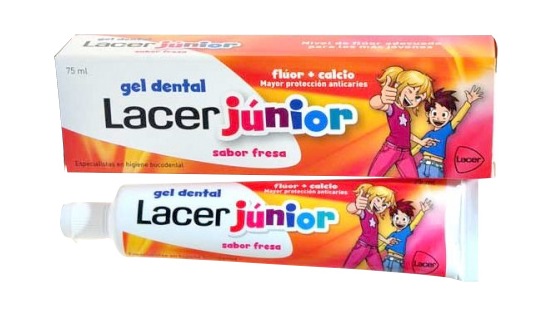 LACER JUNIOR GEL DENTAL  75 ML FRESA