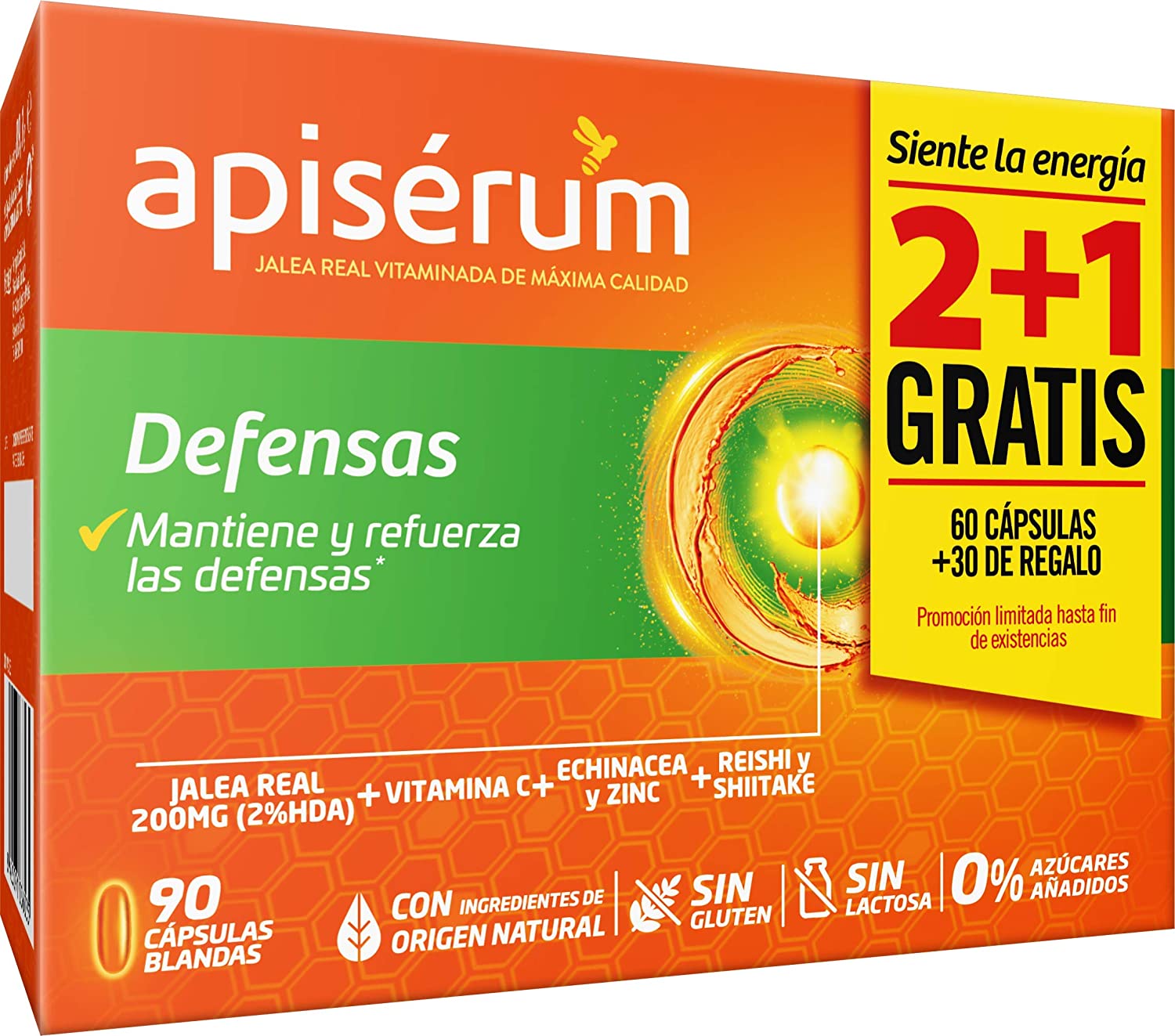 APISERUM DEFENSAS 60 CAPSULAS + 30 DE REGALO