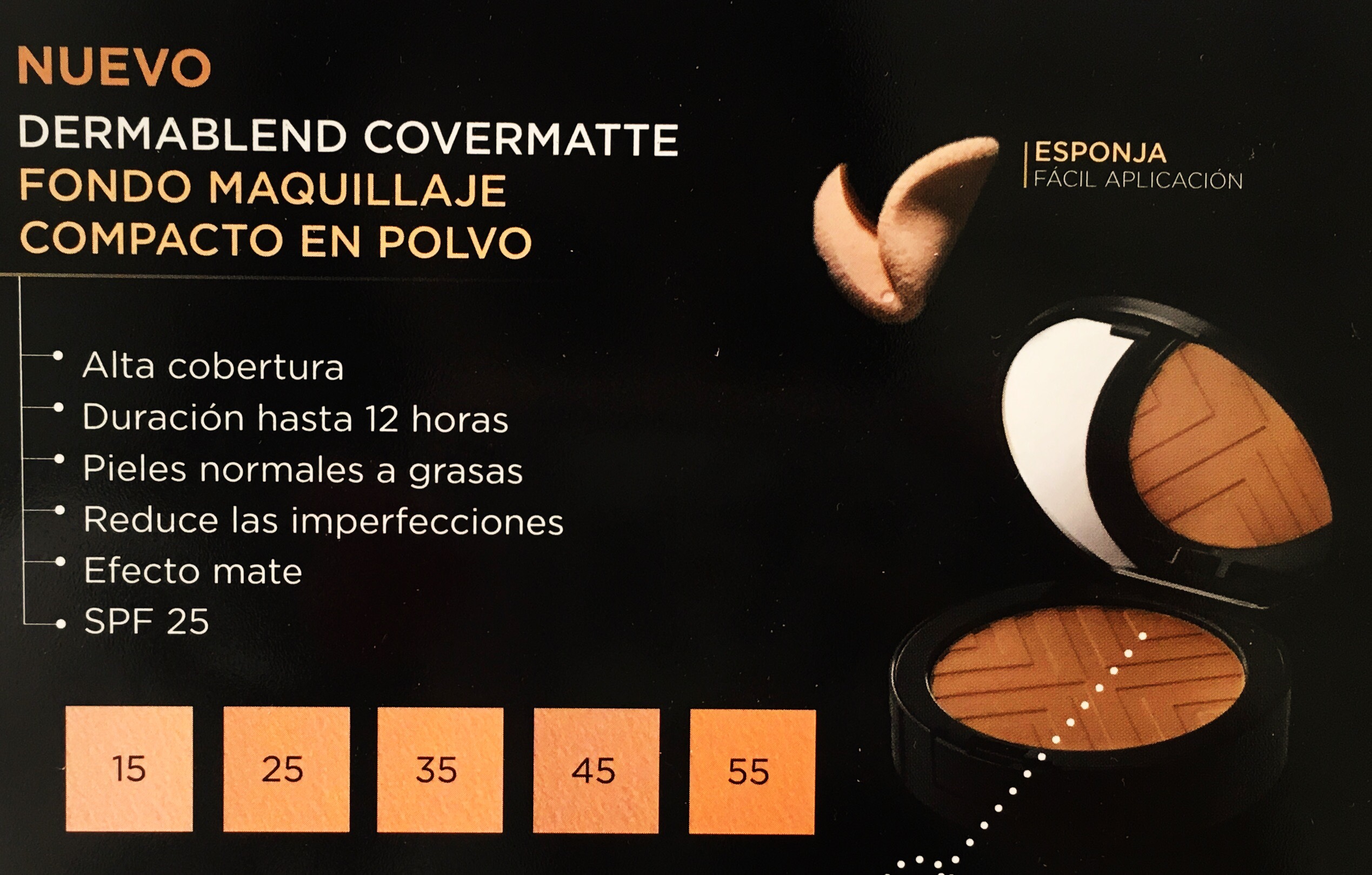 DERMABLEND COVERMATTE POLVO COMPACTO SPF25 Nº45 GOLD