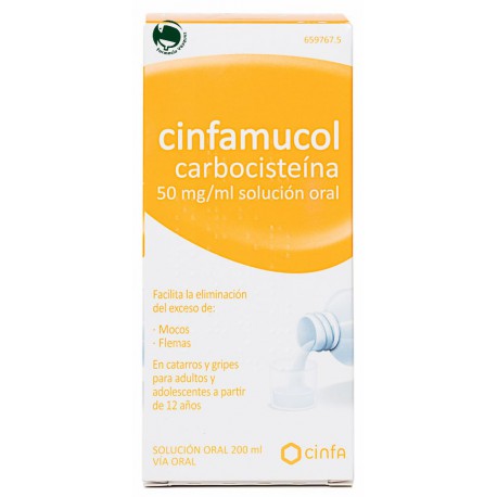 CINFAMUCOL CARBOCISTEINA 50 MG/ML SOLUCION ORAL 200 ML