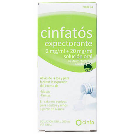 CINFATOS 2 MG/ML + 20MG/ML JARABE 200 ML