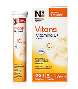 NS VITANS VITAMINA C + ZINC 20 COMPRIMIDOS EFERVESCENTES