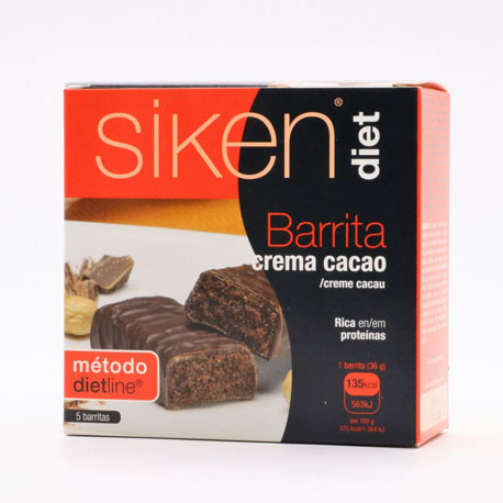 SIKEN DIET BARRITA CREMA DE CACAO 5 BARRITAS