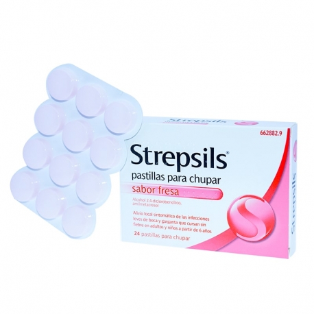 STREPSILS 24 PASTILLAS PARA CHUPAR FRESA