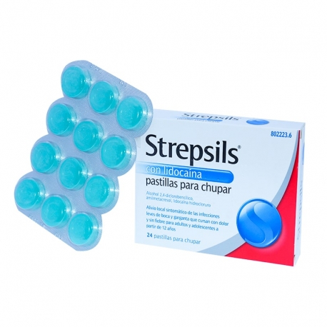 STREPSILS LIDOCAINA 24 PASTILLAS PARA CHUPAR